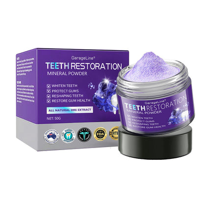 GarageLine® Teeth Restoration Mineral Powder🧑‍🔬(Suitable for cavities, tooth sensitivity, gum recession, oral inflammation, periodontal problems, and various dental and oral care needs.)