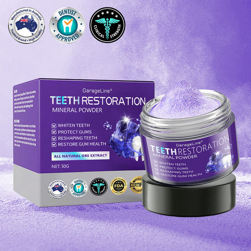 GarageLine® Teeth Restoration Mineral Powder🧑‍🔬(Suitable for cavities, tooth sensitivity, gum recession, oral inflammation, periodontal problems, and various dental and oral care needs.)