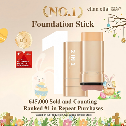 Turonu® 2-in-1 Foundation & Concealer Stick Full Coverage