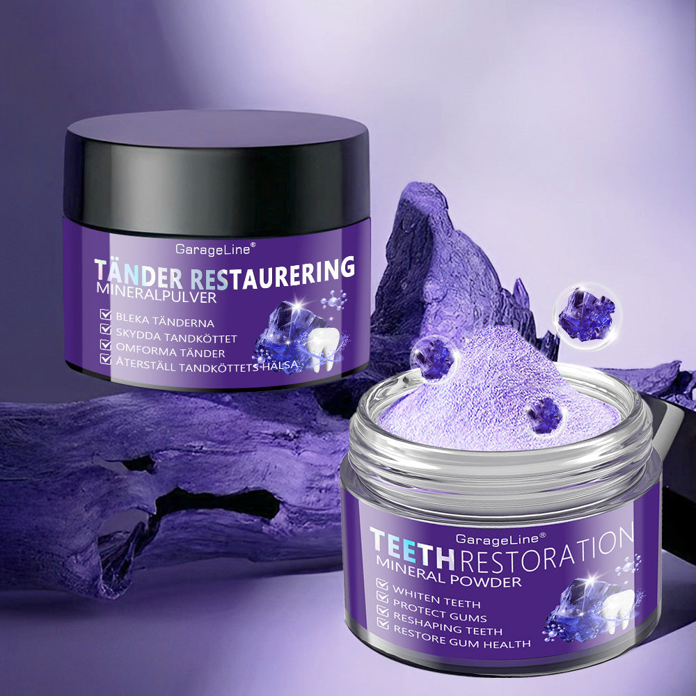 GarageLine® Teeth Restoration Mineral Powder🧑‍🔬(Suitable for cavities, tooth sensitivity, gum recession, oral inflammation, periodontal problems, and various dental and oral care needs.)