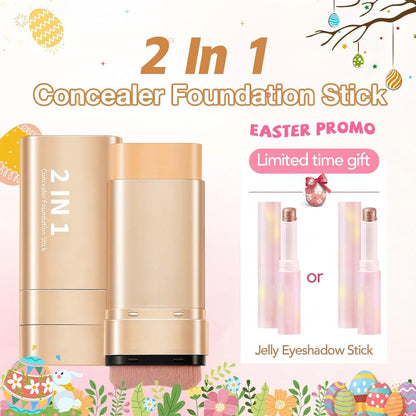 Turonu® 2-in-1 Foundation & Concealer Stick Full Coverage
