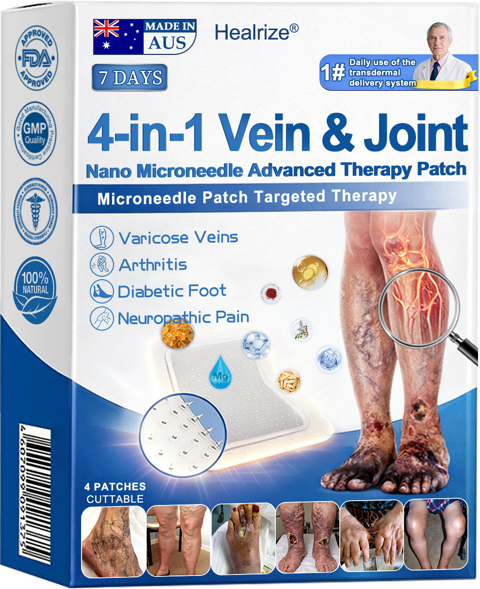 Healrize® 🍃4-in-1 Vein & Joint Nano Microneedle Advanced Therapy Patch🔥Instant Relief, Long-Term Results