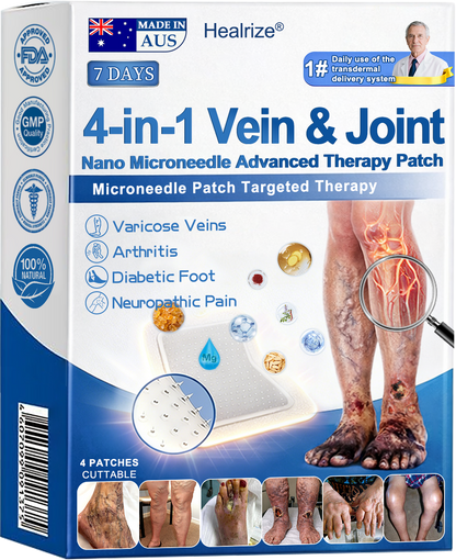 Healrize® 🍃4-in-1 Vein & Joint Nano Microneedle Advanced Therapy Patch🔥Instant Relief, Long-Term Results