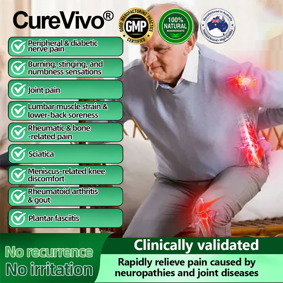 Official Store: ⚡CureVivo® Powerful pain relief&recovery gel(Painless, long-lasting relief, suitable for nerve pain, arthritis, varicose veins, and a wide range of orthopedic conditions)