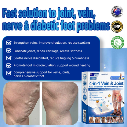 Healrize® 🍃4-in-1 Vein & Joint Nano Microneedle Advanced Therapy Patch🔥Instant Relief, Long-Term Results