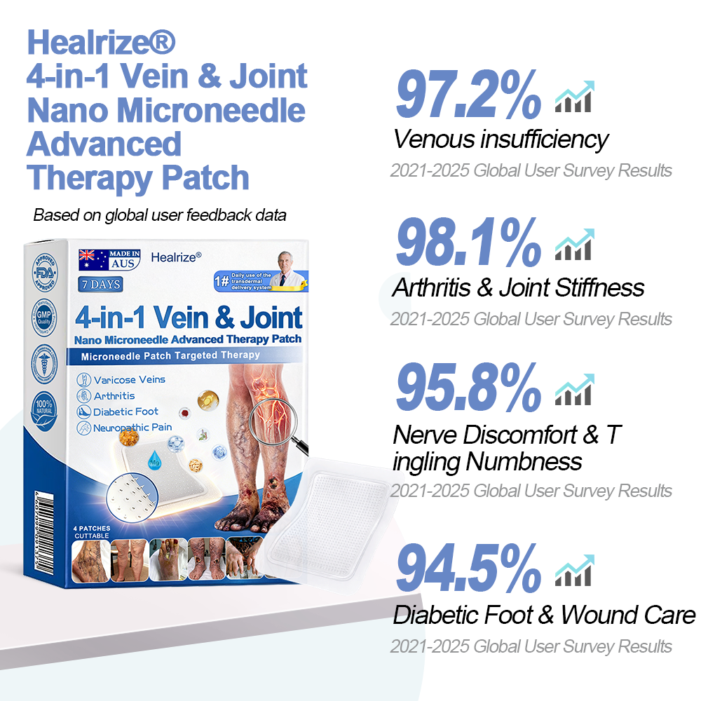 Healrize® 🍃4-in-1 Vein & Joint Nano Microneedle Advanced Therapy Patch🔥Instant Relief, Long-Term Results