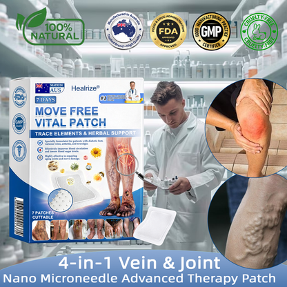 Healrize® 🍃4-in-1 Vein & Joint Nano Microneedle Advanced Therapy Patch🔥Instant Relief, Long-Term Results