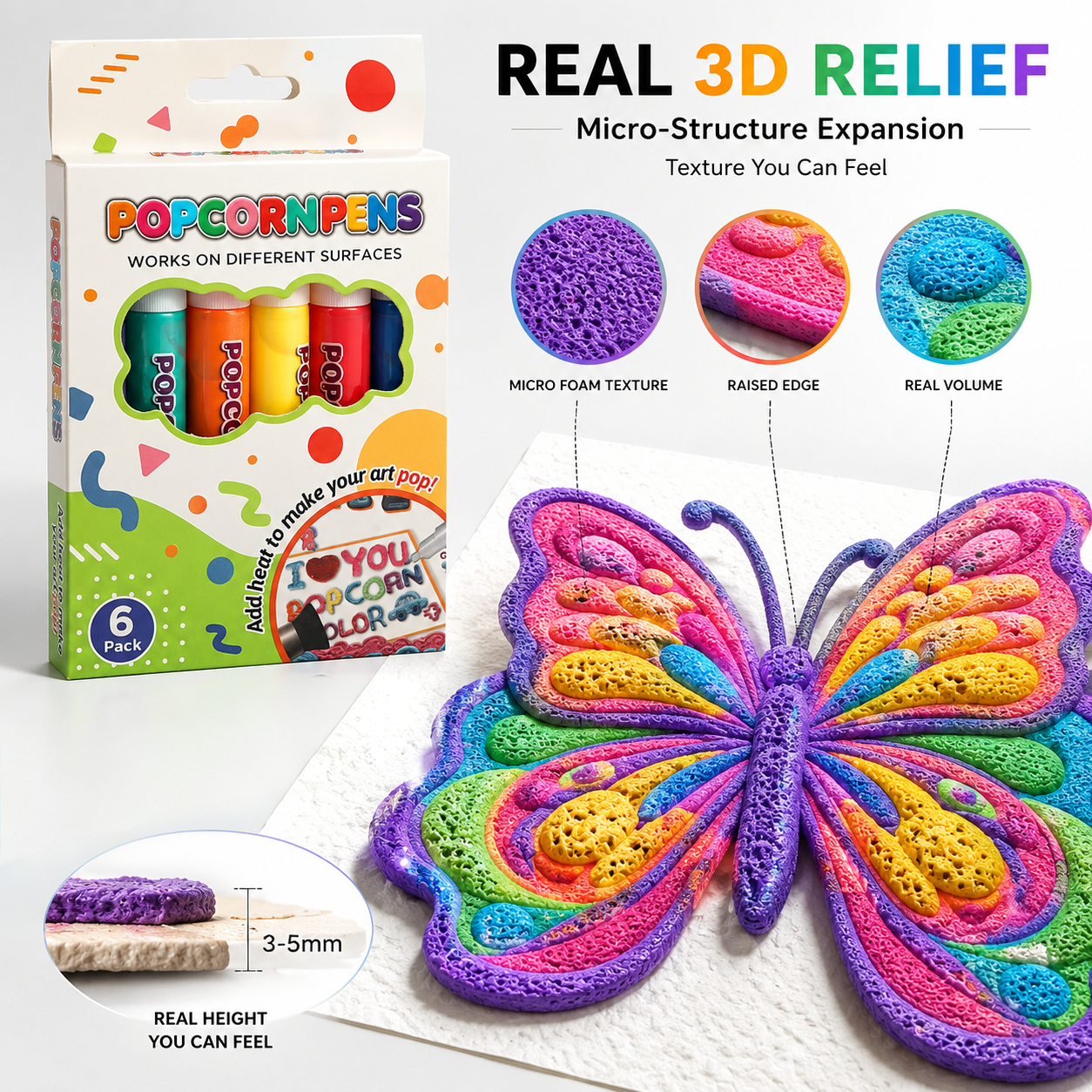 🥰Save 50% Today 🇦🇺 | 🎨 IEY® 3D Relief Art Pen – Turn Flat Drawings Into Touchable 3D Art