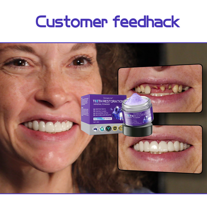 GarageLine® Teeth Restoration Mineral Powder🧑‍🔬(Suitable for cavities, tooth sensitivity, gum recession, oral inflammation, periodontal problems, and various dental and oral care needs.)