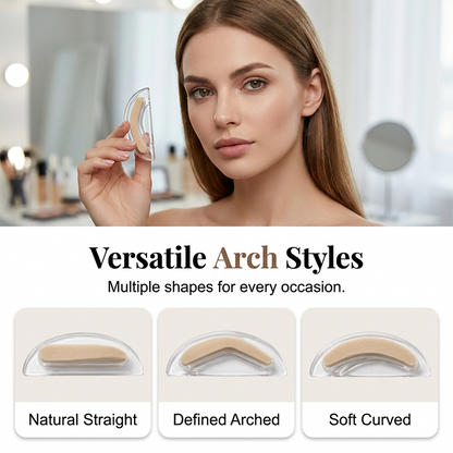 ✨EdiJonah®  Eyebrow Stamp Kit – Instant Perfect Symmetry, 3 Signature Shapes (Straight/Arched/Willow), Press & Go – Beginner Friendly, Time‑Saving Makeup Tool (1 or 2 Pack)