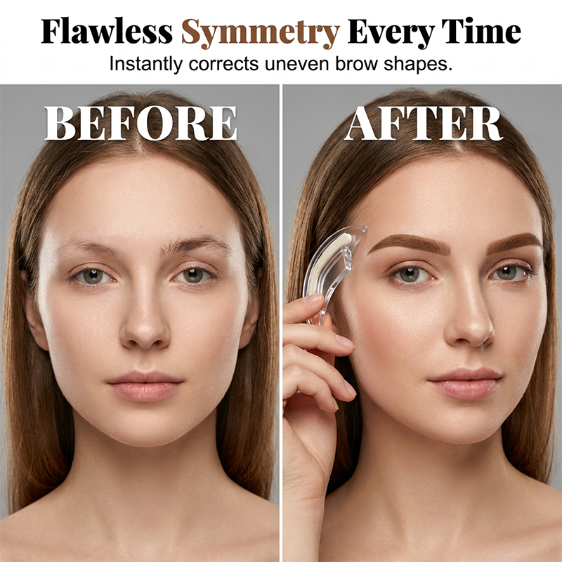 ✨EdiJonah®  Eyebrow Stamp Kit – Instant Perfect Symmetry, 3 Signature Shapes (Straight/Arched/Willow), Press & Go – Beginner Friendly, Time‑Saving Makeup Tool (1 or 2 Pack)