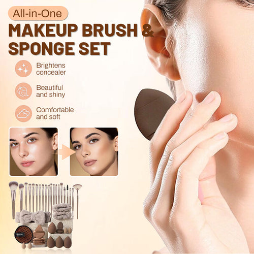 💡EdiJonah® 💓Surprise Price 50% : All-in-One Makeup Brush & Sponge Set