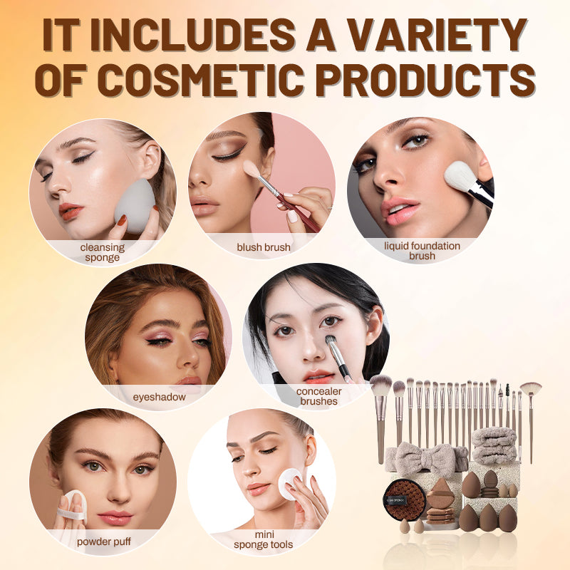 💡EdiJonah® 💓Surprise Price 50% : All-in-One Makeup Brush & Sponge Set