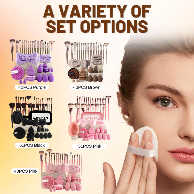 💡EdiJonah® 💓Surprise Price 50% : All-in-One Makeup Brush & Sponge Set
