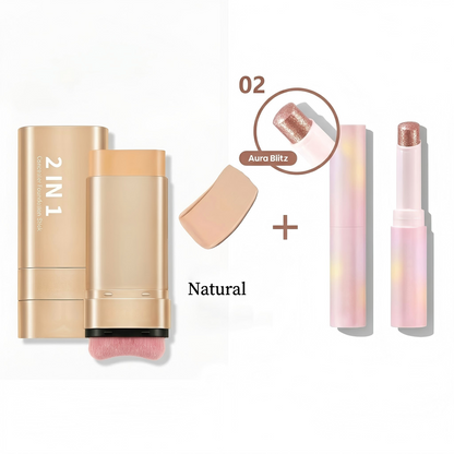 Turonu® 2-in-1 Foundation & Concealer Stick Full Coverage