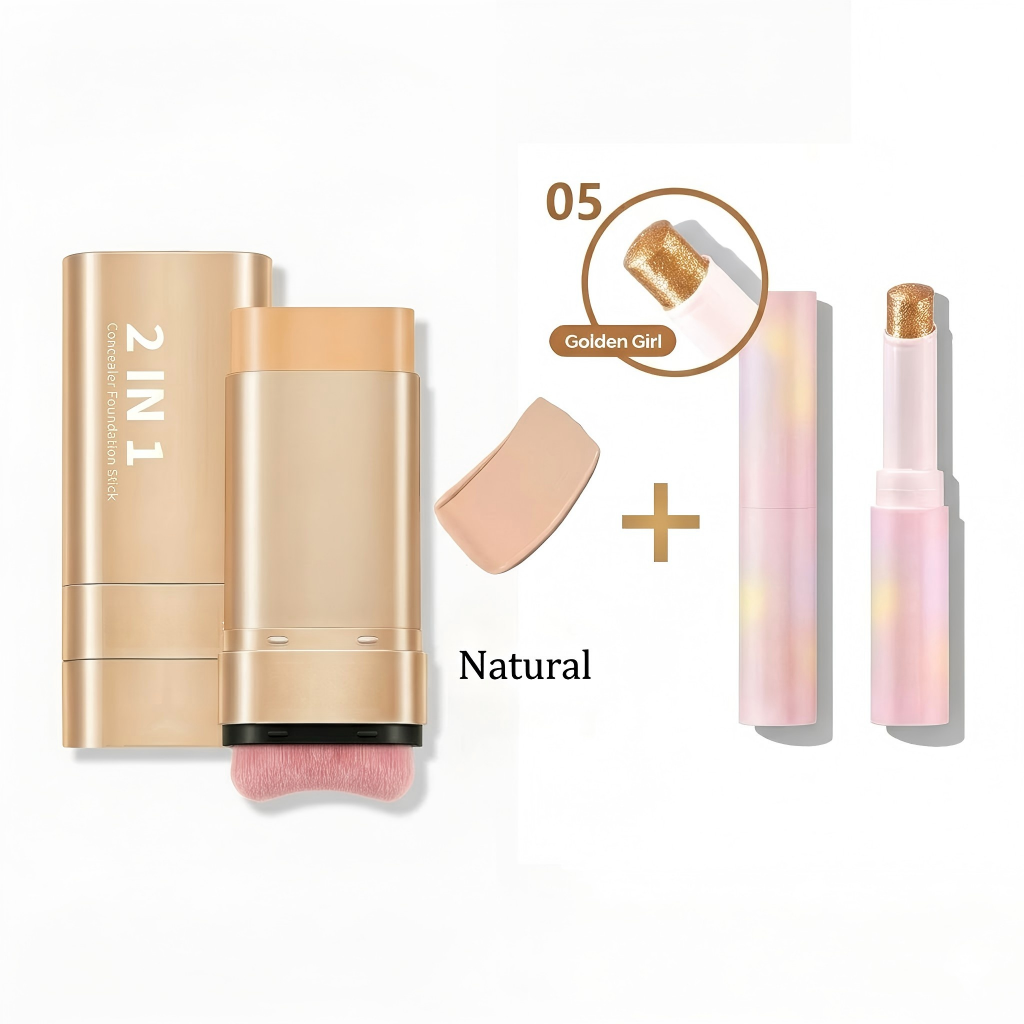 Turonu® 2-in-1 Foundation & Concealer Stick Full Coverage