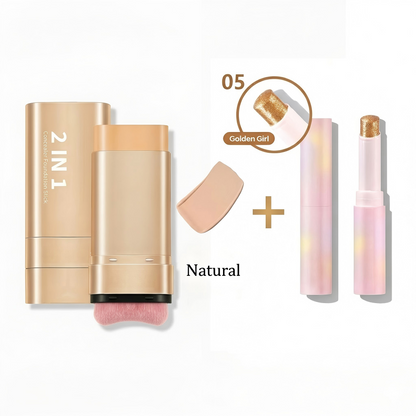 Turonu® 2-in-1 Foundation & Concealer Stick Full Coverage