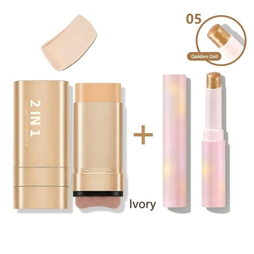 Turonu® 2-in-1 Foundation & Concealer Stick Full Coverage